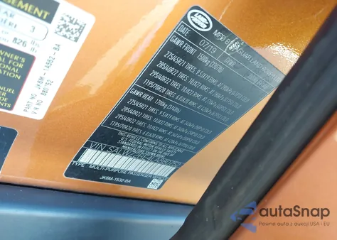 2020 Land Rover Range Rover Sport Svr z USA, uszkodzony, nr VIN SALWZ2RE4LA880752